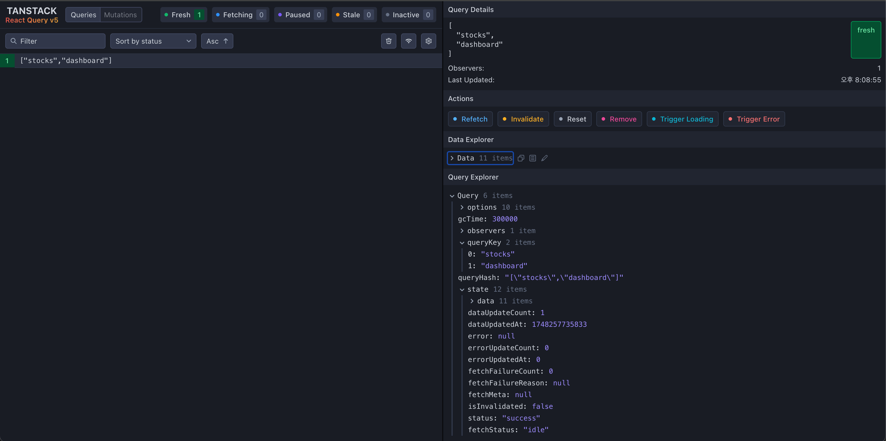 react query devtools